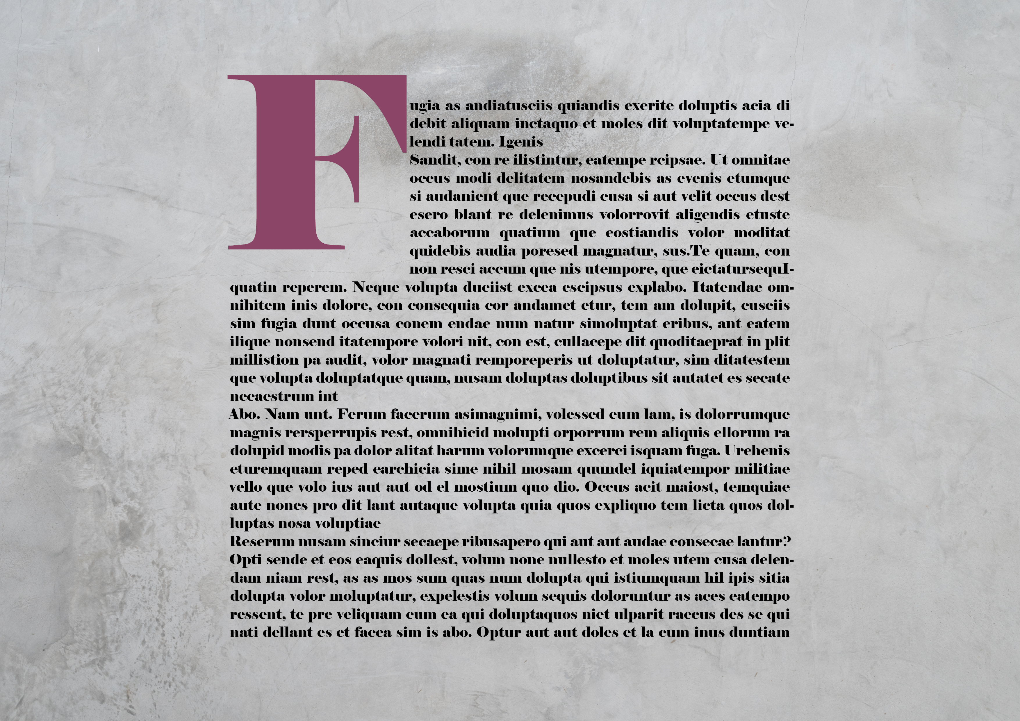 Typography studies poster with stacked letterforms